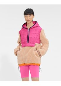 UGG Australia UGG Iggy Sherpa Half Zip Pullover für Damen in Taffy Pink Multi, Größe L