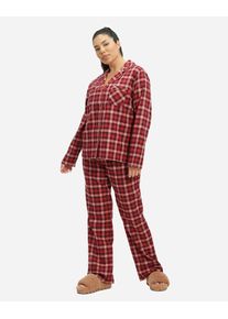 UGG Australia UGG Ophilia Pyjama für Damen in Flamenco Check, Größe L, Baumwolle