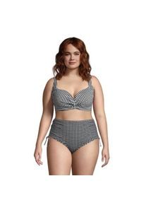 LANDS' END Bikinitop Gemustert CHLORRESISTENT, Damen,  Schwarz, Elasthan/Nylon/Nylon-Mischung, by Lands' End