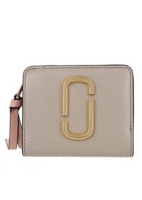 Marc Jacobs Portemonnaie - The Snapshot Mini Compact Leather Wallet - in grau - Portemonnaie für Damen