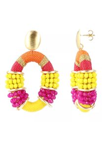 LOTT.gioielli Ohrringe - Combi Oval Deluxe - in mehrfarbig - Ohrringe für Damen