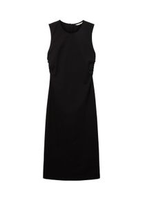 Tom Tailor Damen Kleid mit Faltenlegung, schwarz, Gr. 36