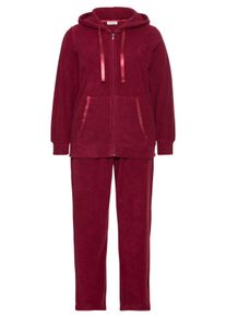 Große Größen Freizeitanzug aus Jacke und Hose Gr. 48 rot von sheego für Damen