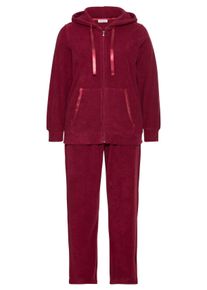 Große Größen Freizeitanzug aus Jacke und Hose Gr. 54 rot von sheego für Damen