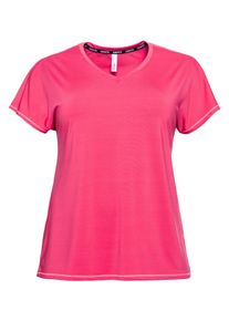 Große Größen Funktionsshirt mit Rückendruck Gr. 56/58 rot von sheego für Damen
