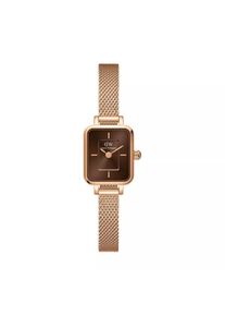 Daniel Wellington Uhr - Dw Quadro Mini Melrose Rg 15X18Mm Amber Sunray - in gold - Uhr für Damen