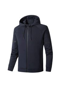 Herren Groß & Groß Frühling Herbst Basic Sweatshirt mit Kapuze Pullover Sportjacke Fitness Reißverschluss Cardigan Strickmantel Sweatshirtjacke Dunkelblau 6XL