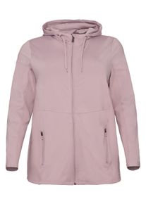 Große Größen Funktions-Sweatjacke mit Kapuze Gr. 56/58 rot von sheego für Damen