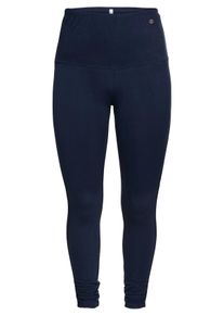Große Größen Leggings mit Spitze an der Seitennaht, knöchelfreie Länge Gr. 50 blau von sheego für Damen