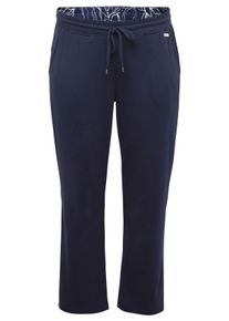 Große Größen Relaxhose in Interlock-Qualität mit Anti-Pilling Gr. 50 blau von sheego für Damen