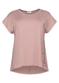 Große Größen Funktionsshirt mit Frontdruck und Cut-out im Nacken Gr. 56/58 rosa von sheego für Damen