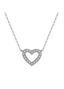 Halskette/Herzkette 925er Silber rhodiniert