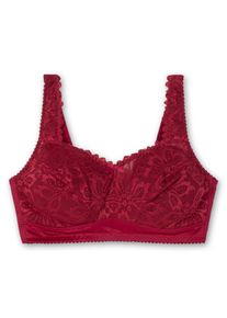 Große Größen Entlastungs-BH ohne Bügel, aus Spitze Gr. 100D rot von sheego für Damen