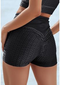 Vivance ACTIVE Shorts schwarz Gr. XS (32/34) für Damen. Mit Logodruck. Figurbetont