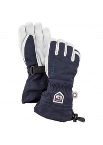 Hestra Army Leather Heli Ski 5 Finger Handschuhe Kinder (Gr&ouml;&szlig;e 6 |blau |wasserdicht)