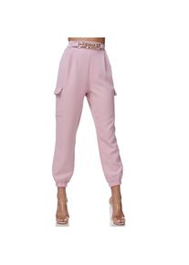 RAYSHYNE Damen Pumphose Elegante Cargo Pumphose mit goldener Schnalle RS16