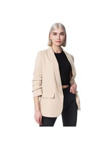 PM SELECTED Damen Kurzblazer Stylischer Sakko Business Blazer Gerafften Ärmeln in Einheitsgröße PM22