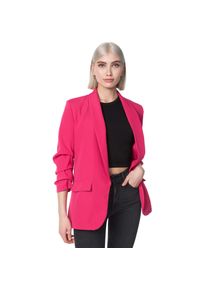 PM SELECTED Damen Kurzblazer Stylischer Sakko Business Blazer Gerafften Ärmeln in Einheitsgröße PM22