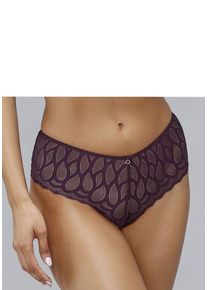 Lascana Panty 'Evita' violett Gr. 32/34 für Damen. Mit Spitze, Schleife, Schmuckelement