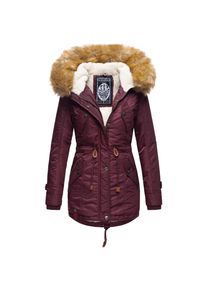 Navahoo Damen Hochwertiger Wintermantel Winterparka mit großem Kunstfell La Viva