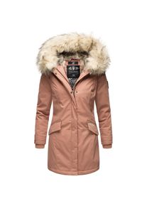 Navahoo Damen stylischer Wintermantel Winterparka mit Kunstfell-Kapuze Cristial