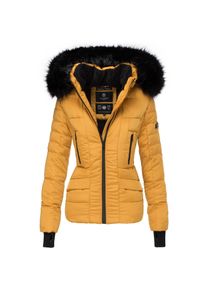 Navahoo Damen hochwertige Steppjacke Winterjacke mit edler Kunstfell- Kapuze Adele