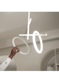 Marchetti LED-Deckenleuchte Ulaop, zwei Ringe, weiß