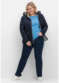 Große Größen Gerade Jeans mit REPREVE® recycled Polyesterfasern Gr. 52 blau von sheego für Damen