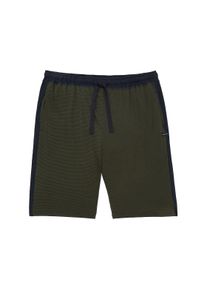 Tom Tailor Herren gestreifte Pyjama-Hose, grün, Streifenmuster, Gr. 48
