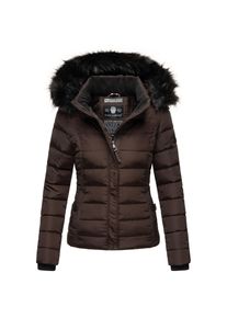 Navahoo Damen Steppjacke Hochwertige Winterjacke Mit Voluminöser Kunstpelz-Kapuze Miamor