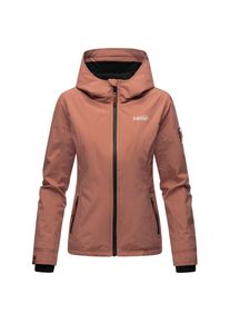 Marikoo Damen Sportliche Outdoorjacke Übergangs Regenjacke mit Kapuze Brombeere
