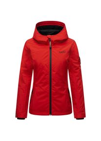 Marikoo Damen Sportliche Outdoorjacke Übergangs Regenjacke mit Kapuze Brombeere