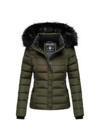 Navahoo Damen Steppjacke Hochwertige Winterjacke Mit Voluminöser Kunstpelz-Kapuze Miamor