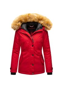 Navahoo Damen Warmer Winterjacke Parka mit Kunstfell-Kapuze Laura