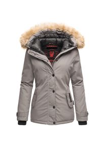 Navahoo Damen Warmer Winterjacke Parka mit Kunstfell-Kapuze Laura