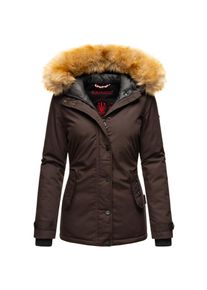 Navahoo Damen Warmer Winterjacke Parka mit Kunstfell-Kapuze Laura