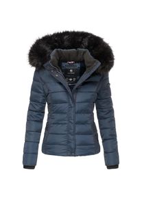 Navahoo Damen Steppjacke Hochwertige Winterjacke Mit Voluminöser Kunstpelz-Kapuze Miamor