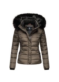 Navahoo Damen Steppjacke Hochwertige Winterjacke Mit Voluminöser Kunstpelz-Kapuze Miamor