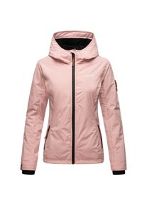Marikoo Damen Sportliche Outdoorjacke Übergangs Regenjacke mit Kapuze Brombeere