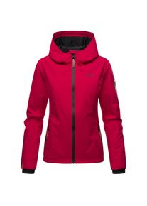 Marikoo Damen Sportliche Outdoorjacke Übergangs Regenjacke mit Kapuze Brombeere