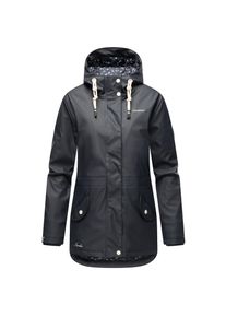 Navahoo Damen Warmer Regenjacke Wasserdichter Regenmantel mit Kapuze Oceans Heart