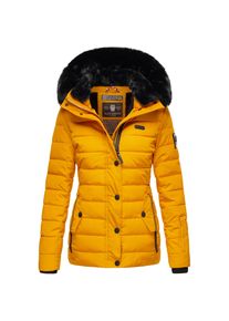 Navahoo Damen Warme Steppjacke Winterjacke mit weicher Kunstfell-Kapuze Milianaa
