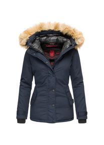 Navahoo Damen Warmer Winterjacke Parka mit Kunstfell-Kapuze Laura