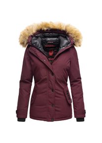 Navahoo Damen Warmer Winterjacke Parka mit Kunstfell-Kapuze Laura