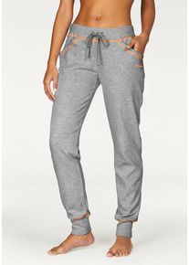 BENCH. LOUNGEWEAR Relaxhose mehrfarbig Gr. 32/34 für Damen. Mit Logoschriftzug. Bequem. Nachhaltig.