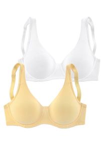 Petite Fleur Minimizer-BH gelb+weiß Gr. 85E. Mit Bügel. Nachhaltig.