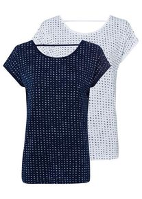 Vivance T-Shirt mehrfarbig Gr. 36/38 für Damen. Mit Rundhals. Bequem. Nachhaltig.
