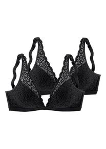Petite Fleur Bralette-BH schwarz Gr. 70B. Ohne Bügel