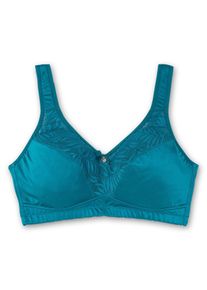 Große Größen Entlastungs-BH ohne Bügel, mit Spitze Gr. 110C blau von sheego für Damen