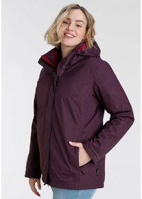 Jack Wolfskin Große Größen 3-in-1-Funktionsjacke Gr. 40 lila für Damen